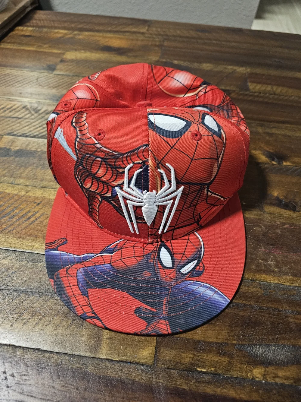 Marvel Red Spider-Man Kids Cap with White Spider Emblem